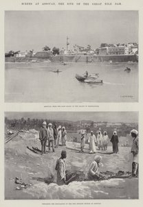 Scenes at Assouan, the Site of the Great Nile Dam